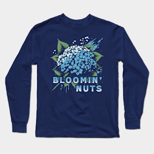 Bloomin' Nuts // Blue Hydrangea Long Sleeve T-Shirt